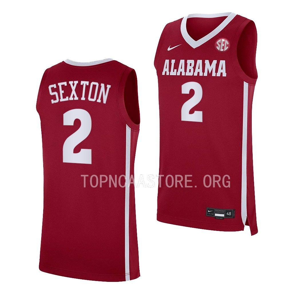 Men's Alabama Crimson Tide Collin Sexton #2 Replica Crimson NCAA College Basketball Jersey